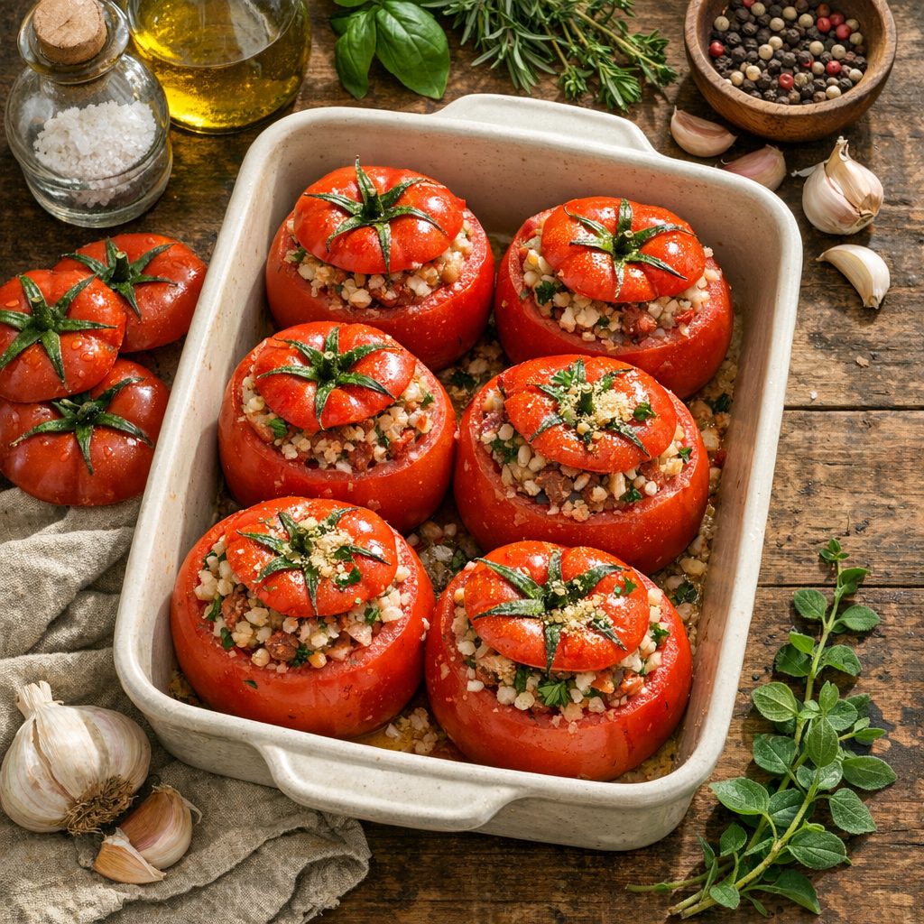La tomate farcie pour congeler : la recette qui tient au four