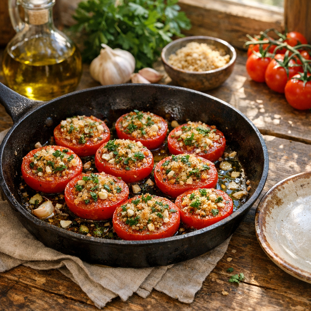 Les tomates à la provençale à la poêle : recette et cuisson
