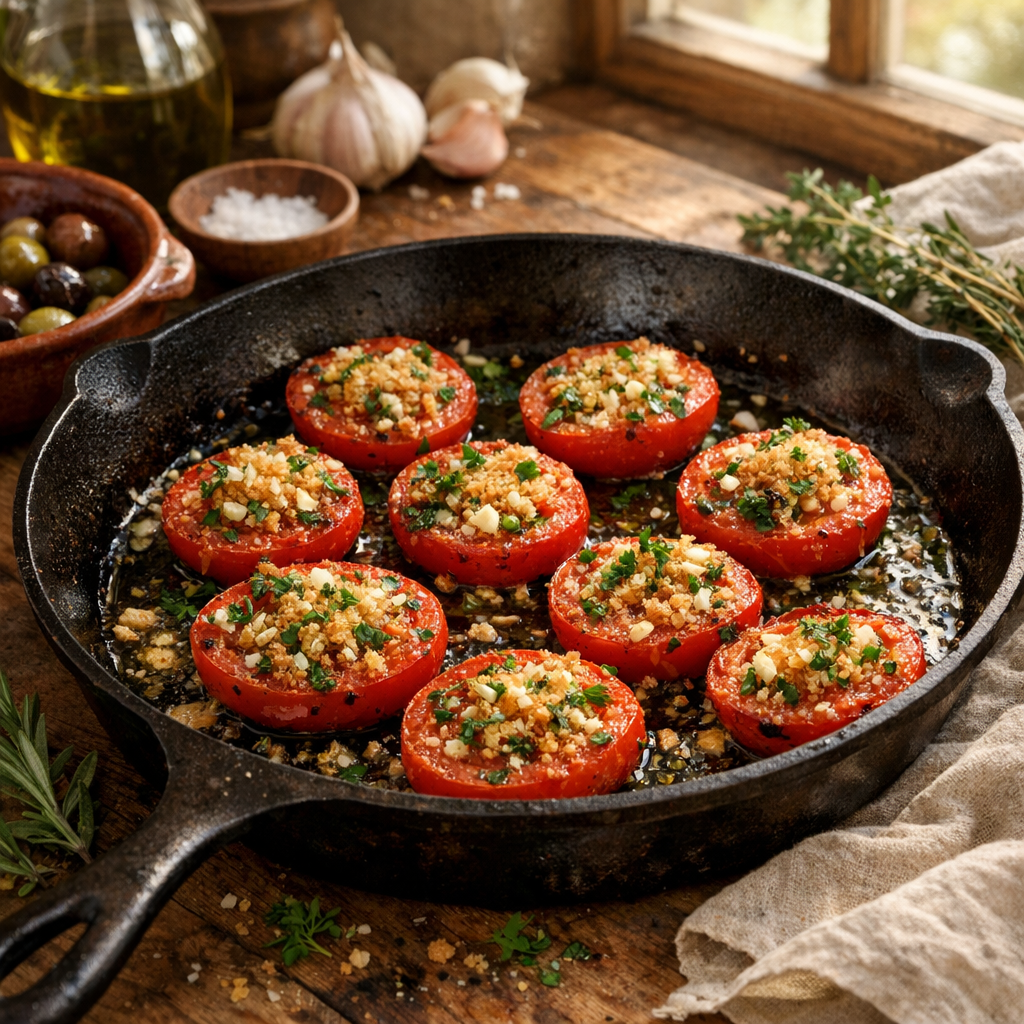 Les tomates provençales à la poêle : recette et cuisson douce