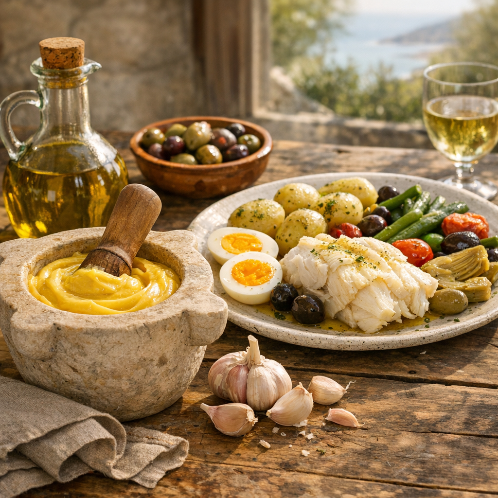Le véritable aïoli provençal : recette et gestes au mortier