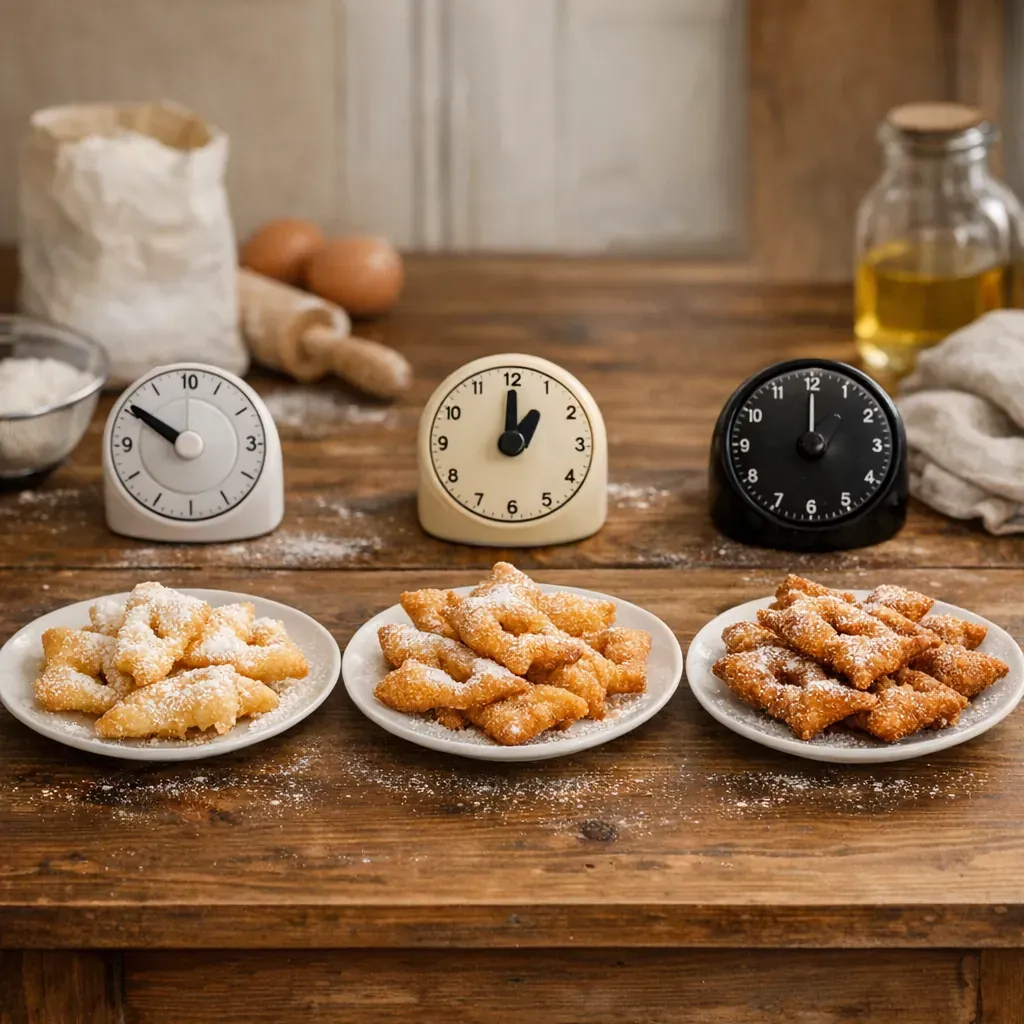 Protocole moelleux-croustillant : test à 10 minutes, 2 heures et 24 heures