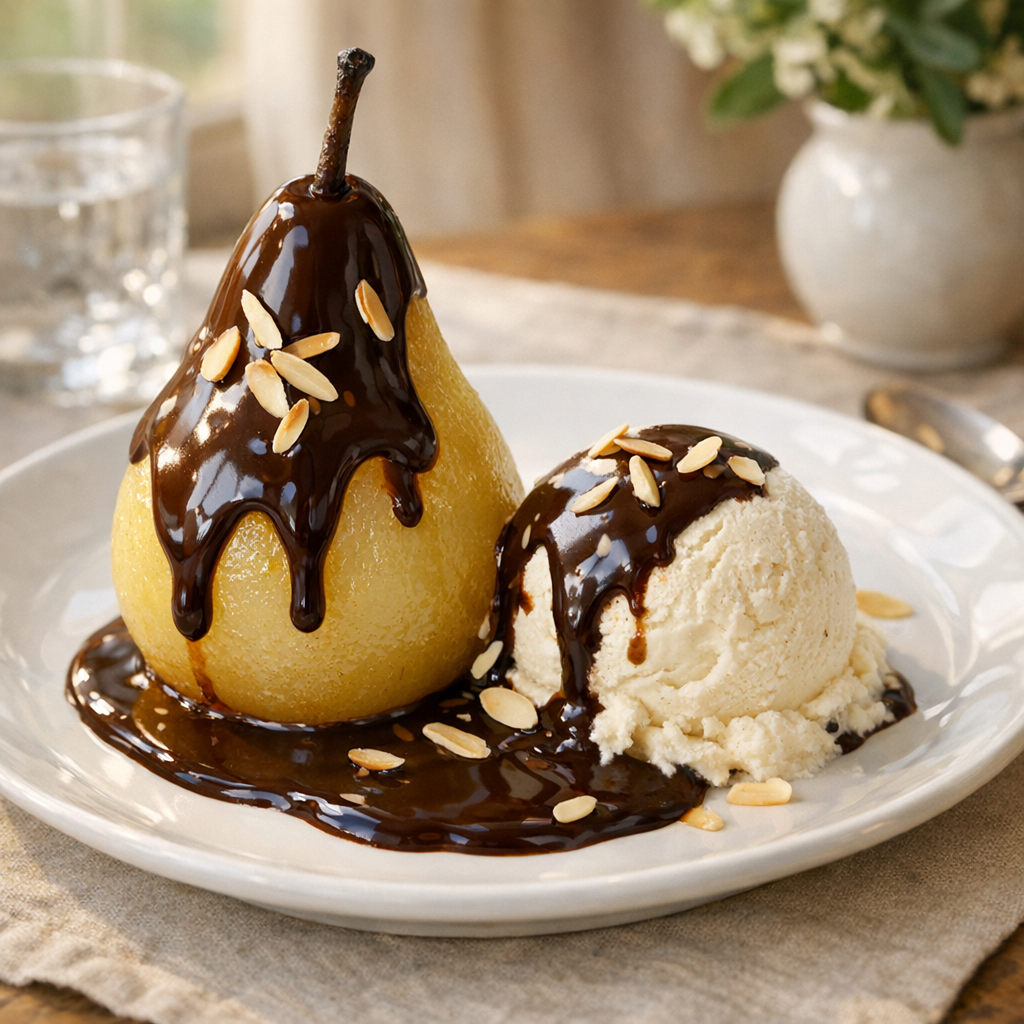 La véritable recette de la poire Belle Hélène : poires fondantes