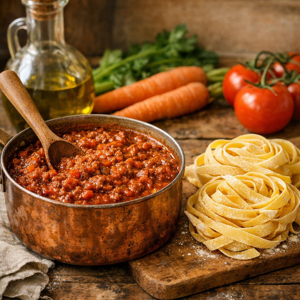 La véritable sauce bolognaise italienne se mijote au calme