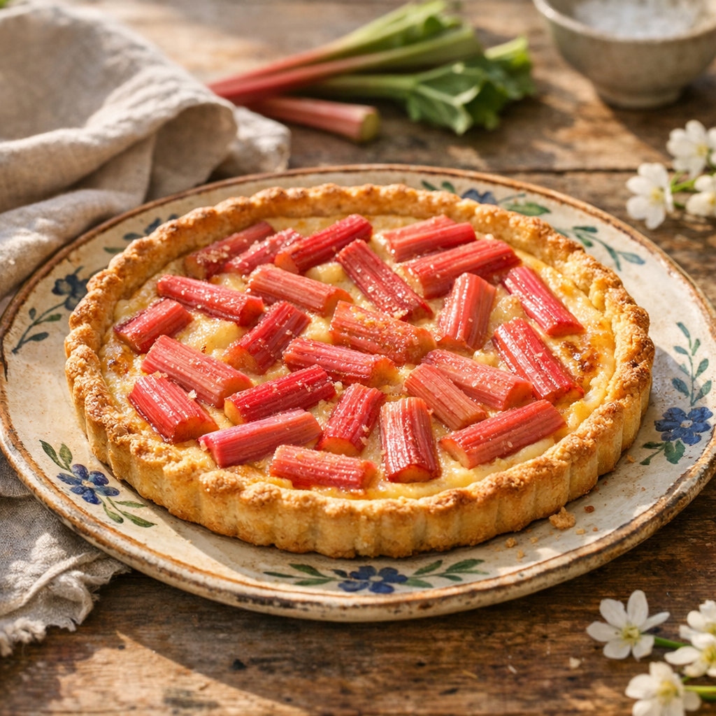 La véritable Tarte à la rhubarbe se joue en trois gestes