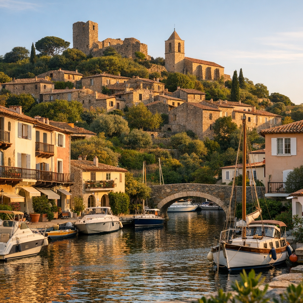Comprendre le village de Grimaud entre bourg et Port Grimaud
